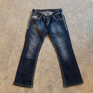 Rock & Roll Cowgirl Jeans, EUC, Regular Wash, Bootcut, Low Rise, 29x32